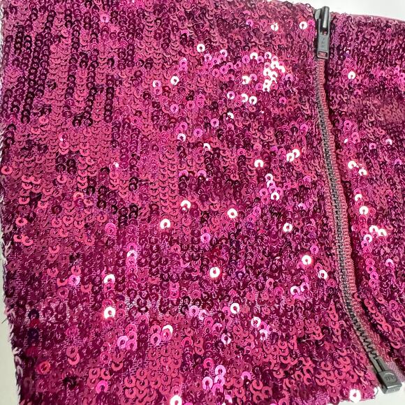 House of Harlow x Revolve Tube Top Shirt Womens Small Burgundy Sequin Crop Party - Picture 10 of 10